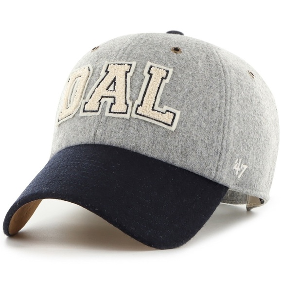 NWT Stoney Clover Lane x ‘47 Unisex Dallas Cowboys Adjustable Hat in Gray/Black